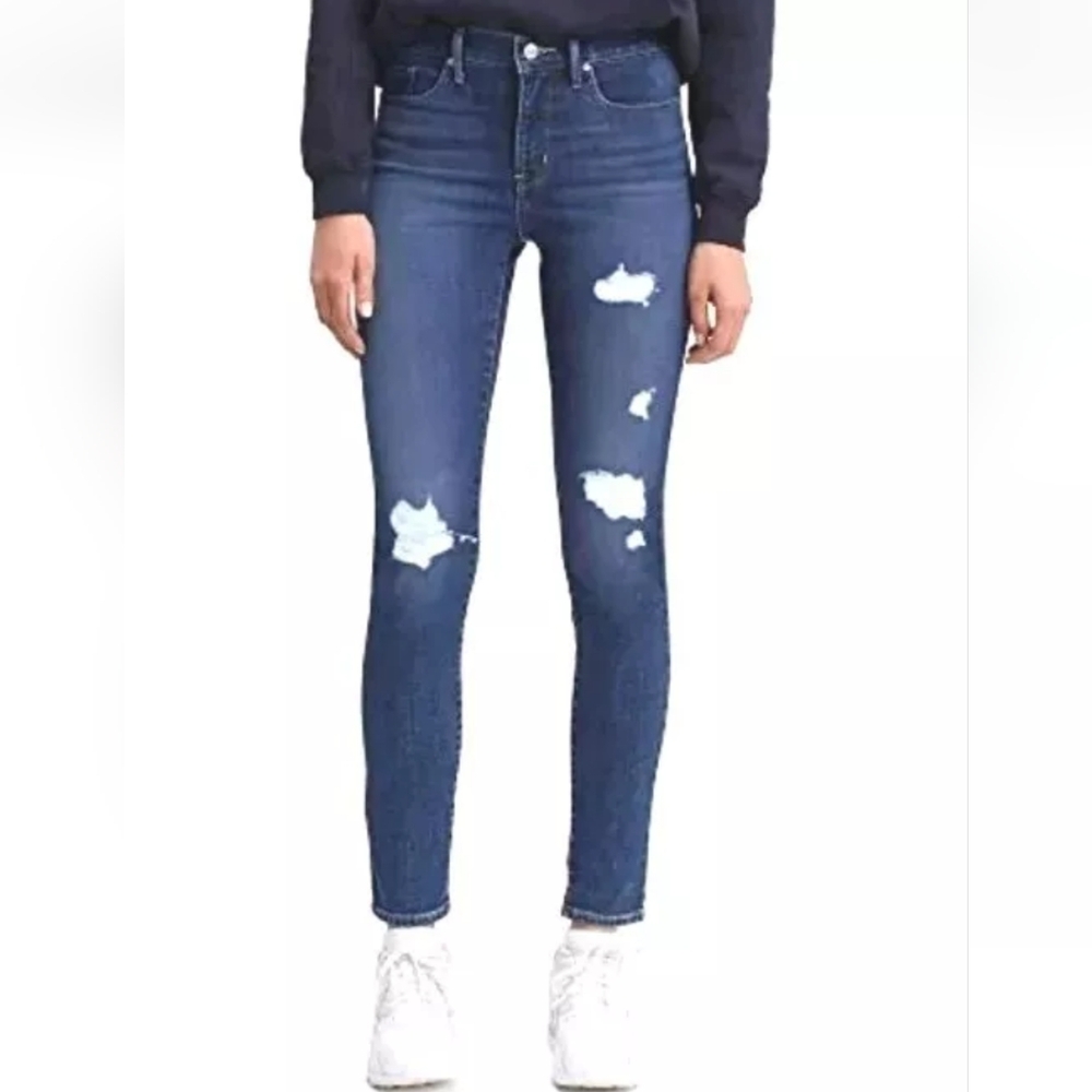 Levi's 311 Jeans Woman Sz 16 37/30 Shaping Skinny Distressed Stretch Denin New